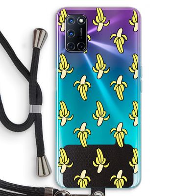 Bananas: Oppo A92 Transparant Hoesje met koord