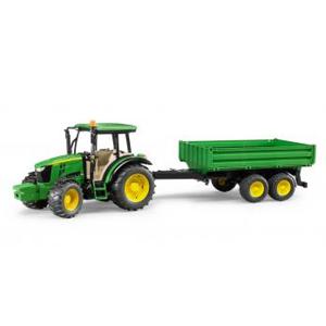 BRUDER John Deere 5115 M with tipping trailer