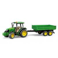 bruder John Deere 5115M met aanhanger modelvoertuig 02108 - thumbnail