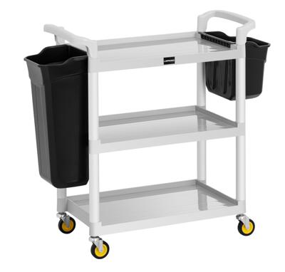 Schoonmaakwagen - 2 plastic bakken - 150 kg
