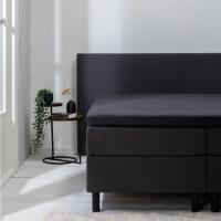 Topper Hoeslaken - Luna Stretch - 2-PACK - 180x200cm - Antraciet - Luna Bedding - Dekbed-Discounter.nl