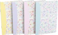 Oxford Floral softcover notitieblok, ft 9 x 14 cm, 30 vel, gelijnd, 4 geassorteerde designs