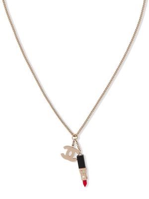 CHANEL Pre-Owned collier à logo (2004) - Or