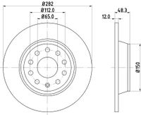 PRO HELLA PAGID, Remschijftype: Massief, u.a. für VW, Seat, Skoda, Audi