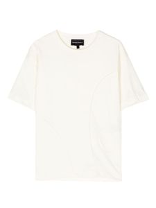 Emporio Armani Kids t-shirt à détails de coutures - Tons neutres