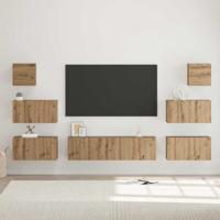 Tv-meubelset 8 pcs artisanaal eikenkleurig 60 x 30 x 30 cm