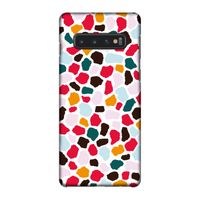 Colored Giraffe: Samsung Galaxy S10 4G Volledig Geprint Hoesje