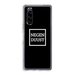 Negenduust black: Sony Xperia 5 Transparant Hoesje