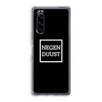 Negenduust black: Sony Xperia 5 Transparant Hoesje Negenduust black: Sony Xperia 5 Transparant Hoesje