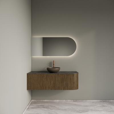 Badkamermeubelset Gliss Design Alluro 120 cm Links Castle Brown