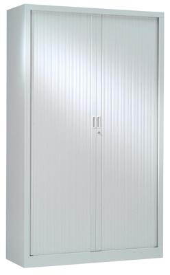 Roldeurkast, hoogte 198 cm, lichtgrijs