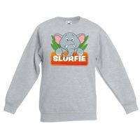 Sweater grijs voor kinderen met Slurfie de olifant Sweater grijs voor kinderen met Slurfie de olifant