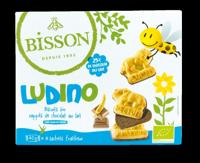 Bisson Ludino koekjes met melkchocolade 4 zakjes bio 160 Gram
