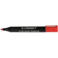 Q-CONNECT flipchartmarker, 2-3 mm, ronde punt, met clip, rood