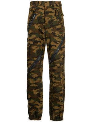 Monse pantalon camouflage à détail de zip - Vert