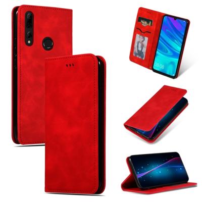 Retro huid voelen Business magnetische horizontale Flip lederen case voor Huawei P Smart 2019 & P Smart plus 2019 & mate 30 Lite (rood)