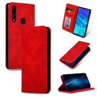 Retro huid voelen Business magnetische horizontale Flip lederen case voor Huawei P Smart 2019 & P Smart plus 2019 & mate 30 Lite (rood)