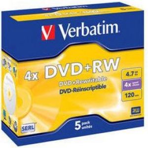 Verbatim DVD+RW 4X 5st. Jewelcase