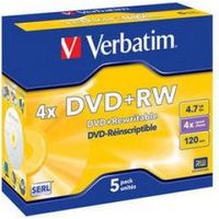 Verbatim DVD+RW 4X 5st. Jewelcase - thumbnail