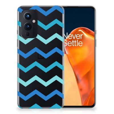 OnePlus 9 | TPU bumper | Zigzag Blauw