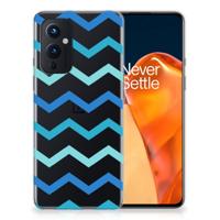 OnePlus 9 | TPU bumper | Zigzag Blauw