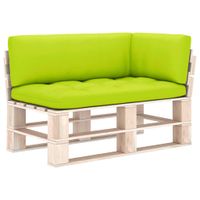 VidaXL Palletkussens 3 st stof heldergroen
