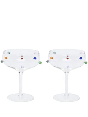 Maison Balzac lot de deux verres Pomponette Coupes - Bleu