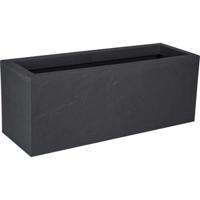 Eda Jardiniere Volcania'Up 57 L - Imitatie Stone Decor - 79,5 x 29,5 x 29,5 cm - Anthracietgrijs