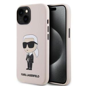 iPhone 15 Karl Lagerfeld Ikonik siliconen hoesje - Roze