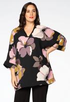 Yoek Blouse SELENA wide fit | Zwart | Maat 42/44