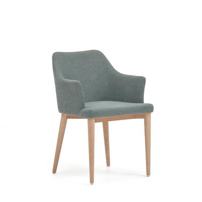 Kave Home Croft eetkamerstoel chenille Groen
