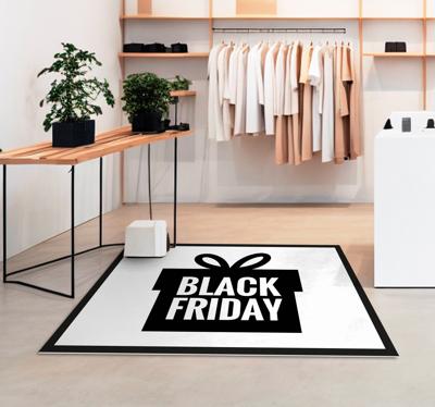 Black Friday wit vinyl tapijt zwart cadeau