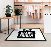 Black Friday wit vinyl tapijt zwart cadeau