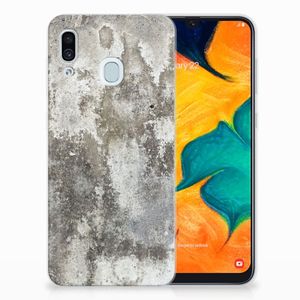 Samsung Galaxy A30 TPU Siliconen Hoesje Beton Print