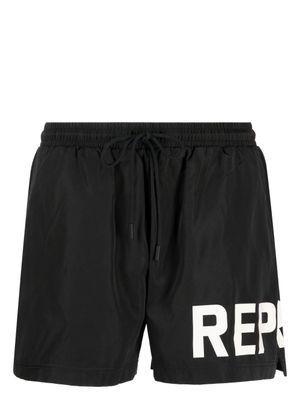 Represent short de bain à logo imprimé - Noir