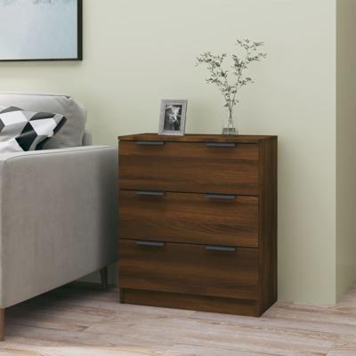 Dressoir 60x30x70 cm bewerkt hout bruin eikenkleur