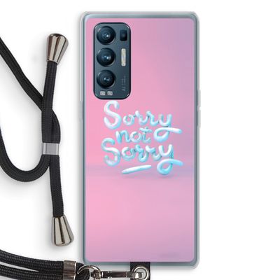 Sorry not sorry: Oppo Find X3 Neo Transparant Hoesje met koord