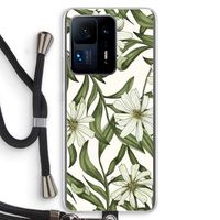 Wit bloemenpatroon: Xiaomi Mi Mix 4 Transparant Hoesje met koord