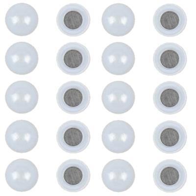 Benson koelkast Magneten rond - 2x - wit - 10 x stuks - D30 mm Benson koelkast Magneten rond - 2x - wit - 10 x stuks - D30 mm