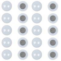 Benson koelkast Magneten rond - 2x - wit - 10 x stuks - D30 mm