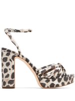 Loeffler Randall sandales Rivka 110 mm à imprimé léopard - Tons neutres