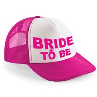 Snapback/cap voor dames - Bride To Be - roze/wit - vrijgezellenfeest petjes