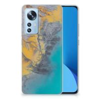 Xiaomi 12 | 12X | TPU | Siliconen hoesje | Marble Blue Gold