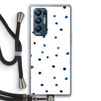 Blauwe stippen: Oppo Find X3 Neo Transparant Hoesje met koord