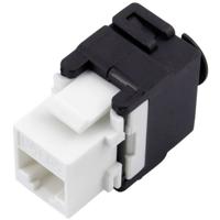 TRU COMPONENTS RJ45-koppeling, Cat. 6a 93038C361 Koppeling, recht Aantal polen 8 Zwart, Wit 1 stuk(s)