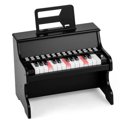 25-toetsen Digitale Piano Voor Kinderen Mini-elektronische Piano Houten Piano-Zwart