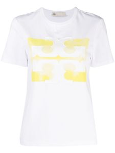 Tory Burch t-shirt en coton à patch logo - Blanc