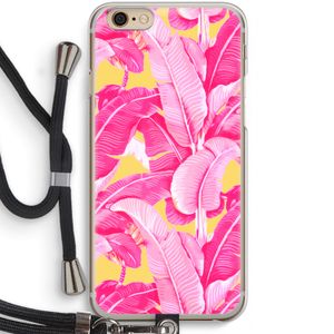 Pink Banana: iPhone 6 / 6S Transparant Hoesje met koord
