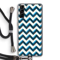 Onderbroken lijn: Samsung Galaxy S21 Plus Transparant Hoesje met koord