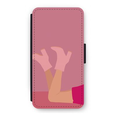 Pink boots: iPhone 12 Pro Flip Hoesje